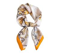 CCAIPU Ladies Silk Feel Scarf, Elegant and Lightweight 100% Silk Feeling Business Scarf, Suitable for All Occasion (A-Multicolor)