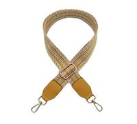 CCAIPU Wide Shoulder Strap Adjustable Replacement for Handbags - Canvas With Metal Buckle - Crossbody Purse Bags - Width 3.8cm, Length 75-145cm (Yellow)