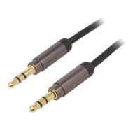 CCAP-444-6 cable jack 3.5mm 3pin male, both sides 1.8m black GEMBIRD