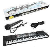 Keyboard Piano, 61 Keys Electronic Keyboard Piano with Microphone USB Cable - Portable Dual Power Support Digital Piano Keyboard for Kids Beginners Toddlers for Party Musical Education