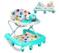 Ccarzzi Baby Walker Foldable Walker for Babies 6-18 Month, with Music, Toys, Food Tray, 5 Adjustable Heights, Removable Seat Cushion