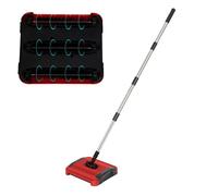 Ccarzzi Carpet Floor Sweeper Manual with 3 Rolling Brushes, Quite Carpet Sweeper Non Electric Rug Roller Brush for Pet Hair, Dust, Debris