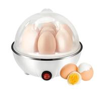 Ccarzzi Egg Boiler Electric 7 Egg Capacity Egg Cooker with Measuring Cup, Poaching Tray, for Soft Dippy, Hard and Poached Eggs, Easy to Clean, Automatic Power-off