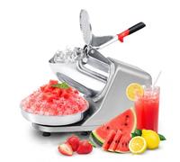 Ccarzzi Ice Crusher, 380W Electric Ice Crusher Machine Ice Shaver Snow Cone Maker with Double Blades, 85KG per Hour, for Cocktail, Blending Slushie, Home, Bar, Café, Commercial Use