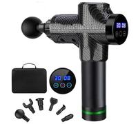 Ccarzzi Massage Gun Portable Muscle Massage Gun Deep Tissue with 6 Heads, 30 Speeds, Quiet Handheld Powerful Percussion Massagers for Body Back Shoulder Leg Muscle Relaxation