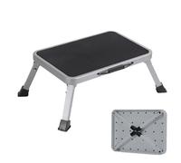 Ccarzzi Step Stool Folding Steel Step Stool with Handle, Anti-Slip Platform and Rubber Feet, Lightweight & Foldable, Up to 150kg, for Kitchen, Bedroom, Office, RV, Caravan