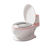 Ccarzzi Toddler Potty Training Baby Potty Toilet with Soft PU Cushion, Toilet Paper Storage Compartment, Cleaning Brush, Load-Bearing Capacity 40KG, for Boys and Girls (Pink)