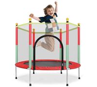 Ccarzzi Trampoline 4.6FT/140CM Toddler Trampoline Round with Safety Enclosure Net, Indoor & Outdoor Playset for Boys & Girls Aged 1-8