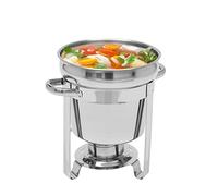 CCAUUB 7.4Quart Round Chafing Dish with Handles, Buffet Chafer Warmer Set with Lid, Stainless Steel Food Warmer for Parties, Buffets, Hotels, Restaurants to Keep Food Hot
