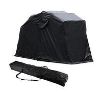 CCAUUB Black Motorcycle Cover with Carry Bag, Motorcycle Tent for Camping, Garage Tent for Motorcycles, Bicycles, Outdoor Tools, Garden Tools, Shelter Shed for Patio Furniture, Bicycle, Motorcycle