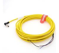 CCB-M8IO Replacement I/O Cable for Cognex in-Sight Micro 2000/1000/7000, M8 B-Code 5-Pin 90°Elbow to Bare Wire Ends, Industrial Vision System Cable 2M/6.56Ft