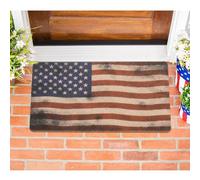 CCCAZ1 4th-of-July Welcome-Doormat Independence-Day Outdoor-Entrance Mats Red-White-Blue American Flag Door Mat Non Slip Coir Front-Door Mat for Patriotic Home Decorations 17 x 29 Inch(Us Flag)