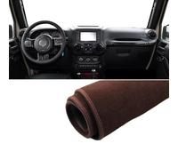 CccByaaa1 Anti-Slip Mat Dashboard Cover Pad Interior Mat for Jeep Wrangler JK 2007 2008 2009 2010 2011 2012 2013 2014-2017,Pad Sunshade.,Brown