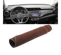 CccByaaa1 Anti-Slip Mat Dashboard Cover Pad Interior Mat for Nissan Kicks P15 2016 2017 2018 2019 2020 2021 2022 2023 2024,Pad Sunshade.,Brown