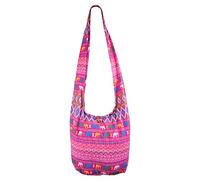 CCcollections Boho Crossbody Bags For Women & Men Cotton Shoulder Bag Large Hippie Sling Bag for Travelling, Outing, Parties and More (Aztec SD Pink)