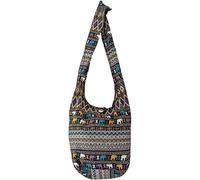 CCcollections Boho Crossbody Bags For Women & Men Cotton Shoulder Bag Large Hippie Sling Bag for Travelling, Outing, Parties and More (Aztec SD-Black)