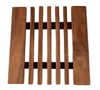 CCcollections Wooden Trivet Mat for Kitchen Worktops | Table, Worktop & Counter Protector | Long-lasting Heat Resistant Wooden Mats for Serving Dishes & Cooking Pots - Square