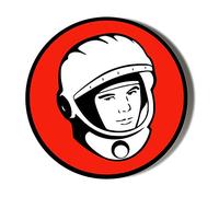 CCCP Cosmonaut Yuri Gagarin 10 x 56mm Vinyl Stickers Pack of 10
