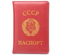 Cccp Passport Holder Russian Passport Case Pu Leather Travel Wallet Card Holder