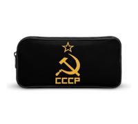 CCCP Russia Soviet Union Novelty Pencil Cases Multipurpose Large Pen Pouch Makeup Storage Bag