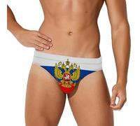 CCCP Russian Flag USSR Soviet Novelty Men's Swimming Brief Swimwear Shorts Trunks Beach Pants Underwear M