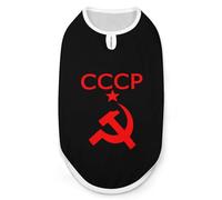 CCCP Star Soviet Union USSR Dog And Cat Clothes Pet Summer Sleeveless T Shirt Basic Vest L