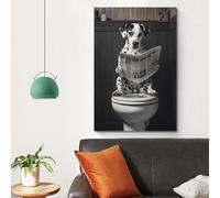 Cccyh_4K__A_Dalmatian_dog_sitting_on_the_open_toilet_se_52669e83-6e1a-437b-ba80-474c9226be38_4 Poster Decorative Painting Canvas Wall Posters And Art Picture Print Modern Family Bedroom Decor Posters