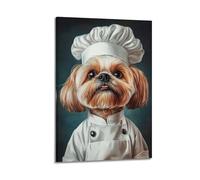 Cccyh_4K__Oil_painting_of_a_Shih_Tzu_dog_wearing_a_whit_a8ad341f-3a84-4b6b-9472-a46259cca74f_2 Poster Decorative Painting Canvas Wall Posters And Art Picture Print Modern Family Bedroom Decor Posters