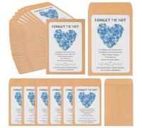 CCCYMM 100 Pcs Forget Me Not Seeds Packets Favors for Funerals Memorial Favours for Guests - Not Include Seeds - Seed Envelopes Paper Bags Celebration of Life Ideas Funeral Gifts