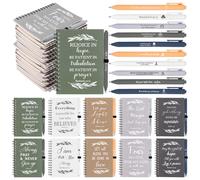 CCCYMM 20 Pcs Christian Gifts Bulk Bible Verse Notebooks and Ballpoint Pens