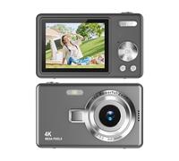 CCD 1080P Digital Camera with 96MP Sensor and Autofocus, 16x Digital Zoom and 2.4-Inch IPS Screen for Vlogging and Photography, Black