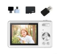 CCD Camera,Budget-friendly For Students,Selfie-capable,High-resolution,Retro Digital Camera,Compact Camera(White 32G)