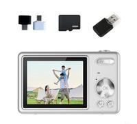 CCD Camera,Budget-friendly For Students,Selfie-capable,High-resolution,Retro Digital Camera,Compact Camera(Silver 32G)