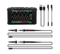CCDSO Portable Oscilloscope DS213, Pocket Size Handheld, Built-in Rechargeable Battery, 4 Channels, 15Mhz Bandwidth, Entry Level Oscilloscope for Beginner