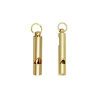 CCeCCe 2 Pack Brass Whistles High Pitched Outdoor Survival Whistle Bottle Opener Premium Loud Sound for Outdoor Emergency SOS Camping Hiking Rescue Dog Training (2 Types)