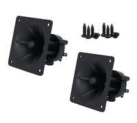 CCeCCe 2 Pack Component Square Tweeter 3.25" x 3.25" Piezo Horn Element Replacement DJ Speaker Loudspeaker Buzzer Treble with Screws for Car Audio Home Speakers Sound Box