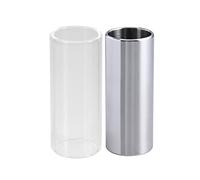 CCeCCe 2 Pack Guitar Slide Bar Stainless Steel and Glass 6CM Finger Slider Tune Stick Metal Slides for Electric Acoustic Guitar Bass Medium String Instruments Accessories