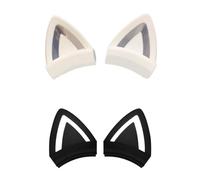 CCeCCe 2 Pair Gaming Headset Cat Ears Attachment Universal Silicone Kitten Ear Decoration for Razer Kraken HyperX Cloud Logitech Astro Headphone Over-Ear Wireless Headset Headband