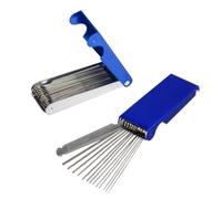 CCeCCe 2 Set Welding Tip Cleaner Kit Cutting Torch Tips Cleaning Tool Guitar Nut Slotting File Needles for Bridge Saddle Strings Carburetor Jet Gas Nozzle Welder Soldering Torches Orifices Sprinklers