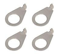 CCeCCe 4 Pack 3/8" Guitar Knobs Pointer Indicator Plates Silver Guitar Control Knob Position Pointers 9.7MM Diameter Washers for Gibson LP Les Paul Electric Guitar Parts (Chrome Nickel)