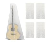CCeCCe 4 Pack Guitar Dust Cover Storage Bag Non-Woven Fabric Breathable Dust-Proof Coating Sleeve Protector Covers for Acoustic Guitars Electric Bass Upright Stand 120cmx60cm 47"x23.5"