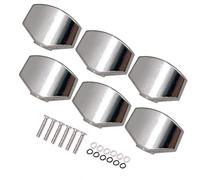 CCeCCe 6 Pack Guitar Tuning Pegs Knob Replacement Polished Chrome Guitar Machine Heads Knobs Grip Buttons for Guitar String Tuning Pegs Guitar Locking Tuner Electric or Acoustic Guitar Tuning Keys