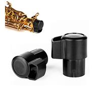 CCeCCe Saxophone End Plugs, 2 Pack, for Alto Saxophones, Plastic, Black, Universal Replacement Parts, Bent Neck Key Protector, Musical Instrument Accessories