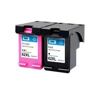 CCFGBHH Ink Cartridge 62 62XL Compatible For Envy 5640 5660 7640 5540 5544 5545 5546 5548 Compatible For Officejet 5740 5741 5742 5743(4pk - 2BK 2Color)