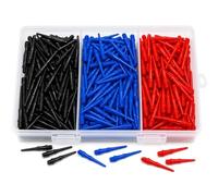 CCFREELIFE 300 Pack Plastic Dart Tips 2BA Soft Tip Dart Tips 1.14 Inch, Premium Triple-Color 2BA Soft Dart Tip Replacement, Tougher & More Wear-Resistant Thread for Electronic Dart Boards