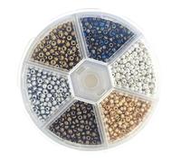 Ccguoea 1 Box of Mixed Color Fly Hook Head Beads Binding Materials Tying Materials Slotted Beads for Fly Tying