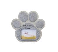 Ccguoea Customizable Pet Loss Memorial Tomestone Keepsakes Resin Photo Frame with Wall Mount and Desktop Backyard Garden Display Pet Photo Frame