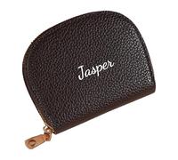 Ccguoea Fashionable Semi Circles Card Holders with Multiple Pockets Waterproof PU Materials Portable Travel Thin Travel Card Storage Pouches