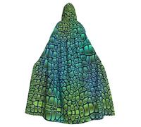 Cchgkpd Alligator Skin Print Hooded Cloak Renaissance Style Halloween Cosplay Costume Medieval Hooded Robe For Men And Women