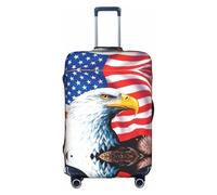 Cchgkpd Bald Eagle Print Personalized Elastic Washable Luggage Cover for 18-32 Inch Suitcases